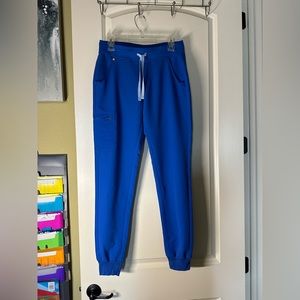 Figs high waist Zamora joggers royal blue small tall